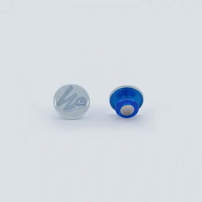 Chapa 25 mm nota imán azul