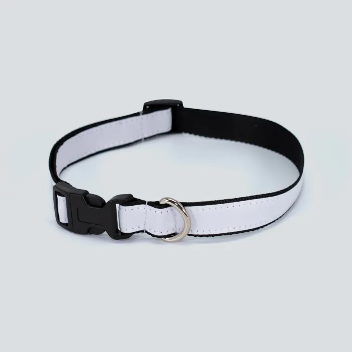 Collar perro sublimable blanco/negro